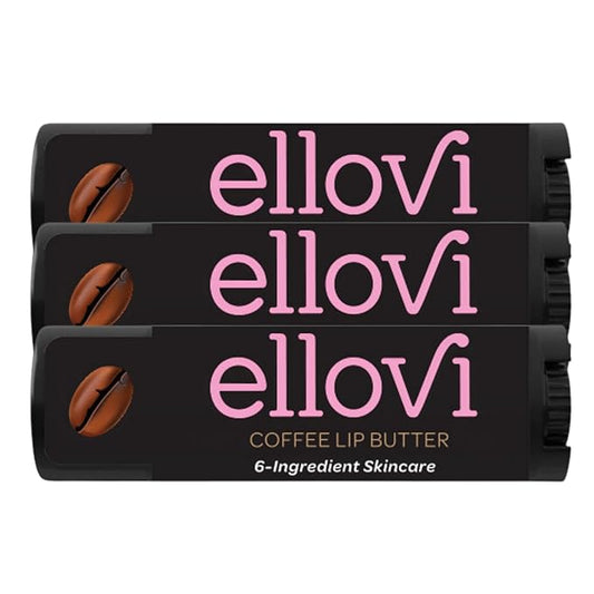 Natural Lip Butter Lip Balm - Coffee - Pure Enough to Eat - Made With Just 6 Vegan Ingredients - 100% Natural & Organic Moisturizing Lip Care for All Day Hydration (3-Pack)-VivaGrace Women