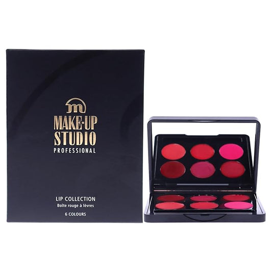 Lipcolourbox 6 Colours - Practical And Professional Lip Color Palette - Soft And Smooth Lips - Long Lasting Color And Shine- Pink - 1 Pc-VivaGrace Women