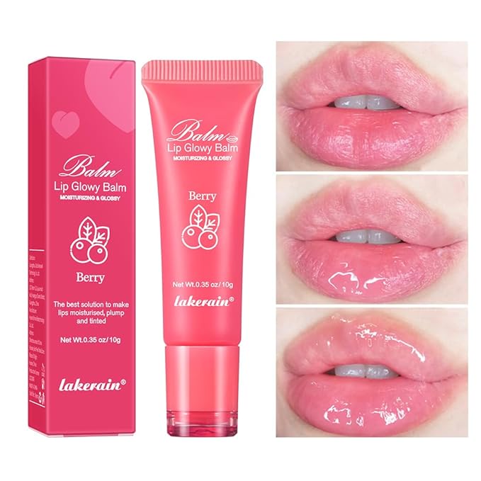 Hydrating Lip Butter Balm for a Glossy Finish and Lip Glow - Lip Glowy Balm with Summer-worthy Fragrance | Vegan Lip Care (#2-Berry)-VivaGrace Women