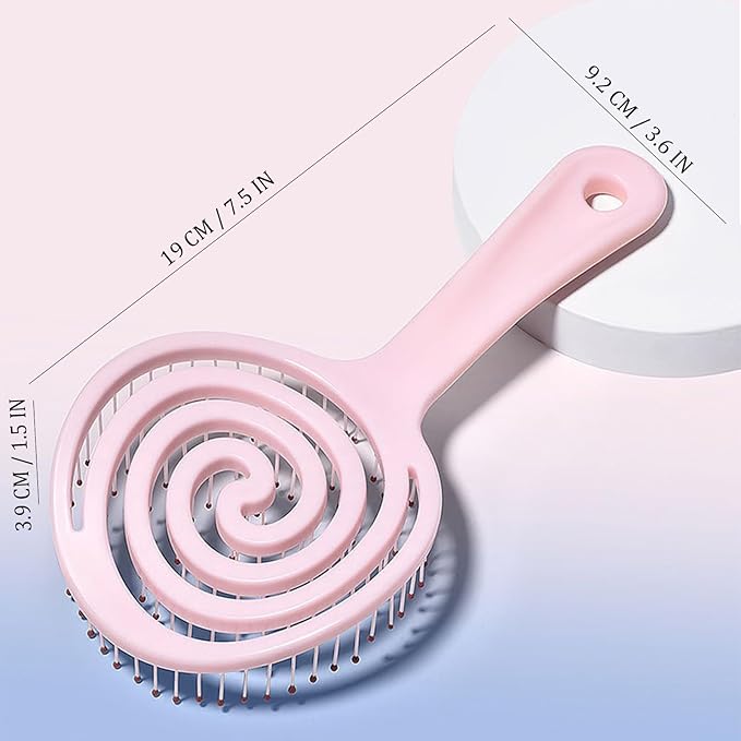 4 Pieces【Ultra-Soft】Baby Fine or Straight Hair Detangling Hair Brush for Kids【Skin-friendly material】Faster Blow Drying Styling Hair Detangling Brush with Flexible Bristles（Food grade ABS）Compact size-VivaGrace Women