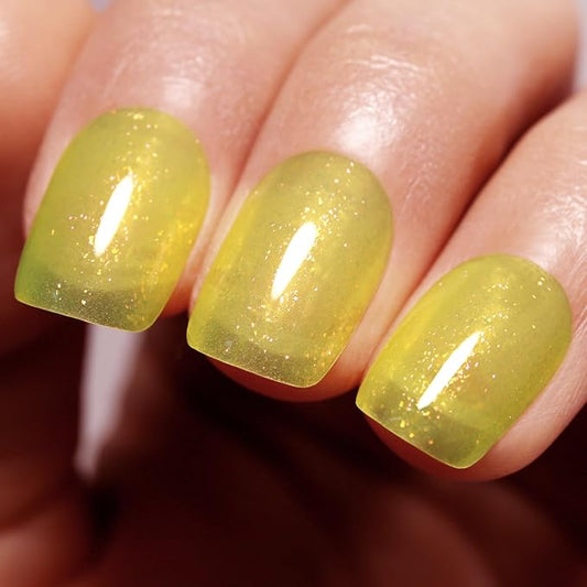 Imtiti Glitter Soft Gel Nail Polish, UV LED Soak Off Sparkle Gel Polish, Shimmer Green