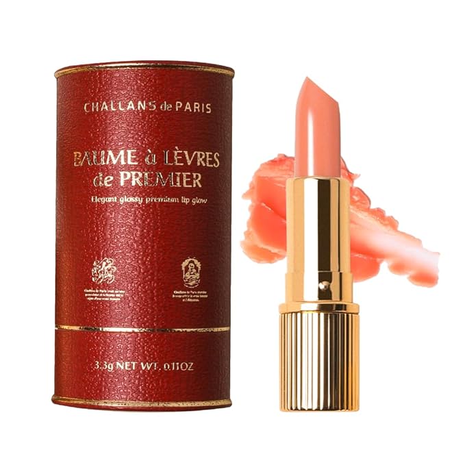 [CHALLANS de PARIS] Elegant Glosy Premium Lip Balm(Coral), Instinct Plumping Lip, Moisturizing Lip Care, Glossy and Smoother Lips, Lip Gloss(Coral)-VivaGrace Women