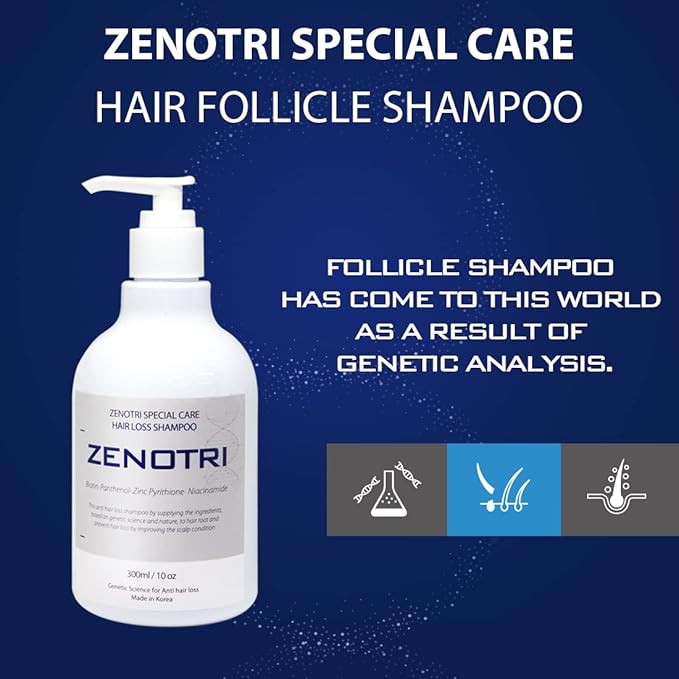 Follicle Shampoo Hair loss Zero with Copper peptide, Biotin, Dexpanthenol, Pyrithione Zinc/Genetic Hair Care Solution-VivaGrace Women