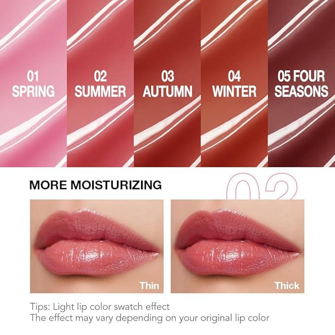 1Pcs Tinted Lip Balm Moisturizing Lipstick – Watermelon Peach Pink Sheer Hydrating Lip Color for Dry Lips – Nourishing Lip Balm for All Women with a Subtle Natural Scent (S02 Summer)-VivaGrace Women