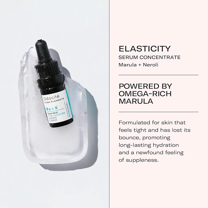 Odacité Anti Aging Serum Concentrate with Marula + Neroli, Elasticity Glow Recipe - Facial Oil for Hydration, Skin Texture & Visibly Smoother and More Supple Skin, 0.17 fl. oz-VivaGrace Women