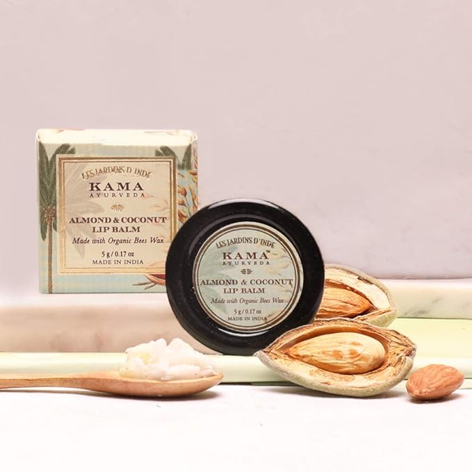 Kama Ayurveda Almond and Coconut Lip Balm, 5g-VivaGrace Women