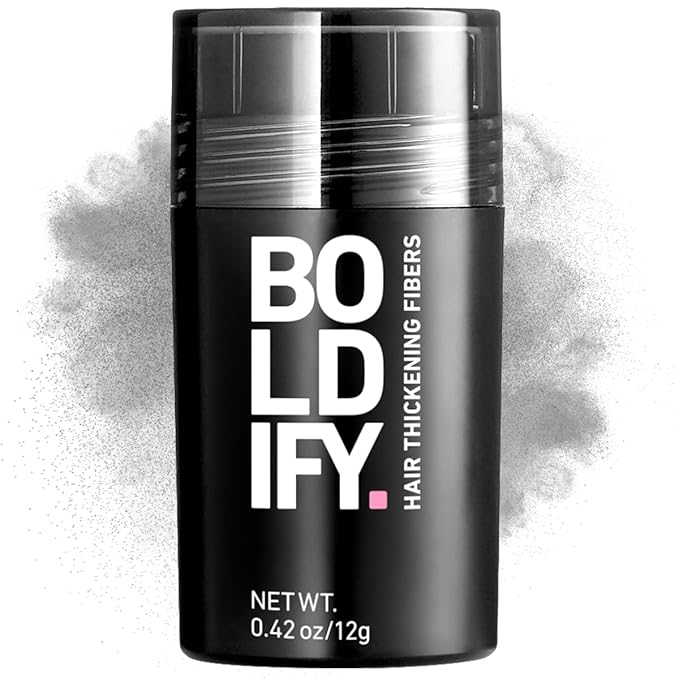 BOLDIFY Hair Fibers (12g) - Fill In Thinning and Fine Hair for an Instantly Fuller, Thicker Look - 14 Shades for Women & Men - Gray-VivaGrace Women
