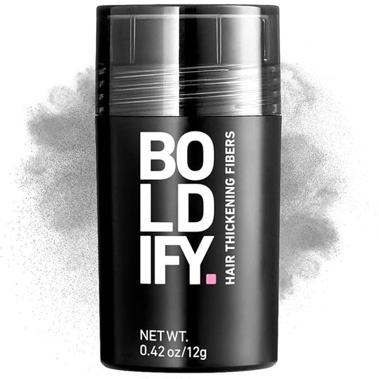 BOLDIFY Hair Fibers (12g) - Fill In Thinning and Fine Hair for an Instantly Fuller, Thicker Look - 14 Shades for Women & Men - Gray-VivaGrace Women