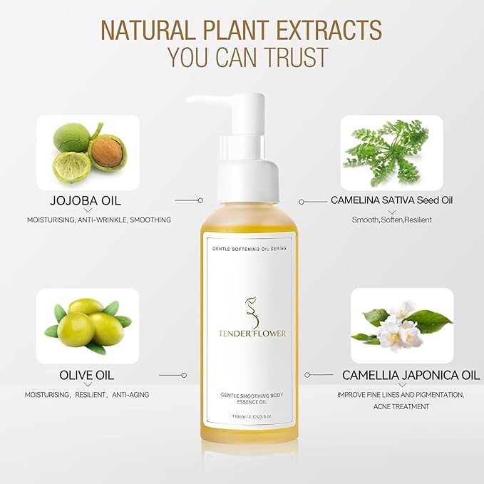 Stretch Mark Oil（110ml）, body oil for Pregnancy,belly oil, belly abdominal Serum Skin Care,Moisturizing Dry Skin, Tender & Softening，True Belly Serum 3.7OZ-VivaGrace Women