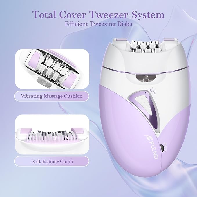 Epilators, 2-Speed Painless Smooth Glide Epilator for Women, Cordless Rechargeable Facial Hair Removal Epilator, Hair Removal Device for Women's Face Legs Bikini Area Arms Legs-VivaGrace Women