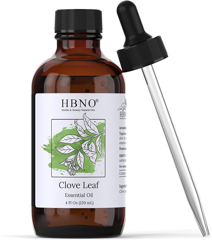 HBNO California Bottled Clove Leaf Essential Oil 4 fl oz (120ml) Value Size - Natural Clove Leaf Oil - Perfect for Cleaning, Aromatherapy, DIY, Soap & Diffuser-VivaGrace Women