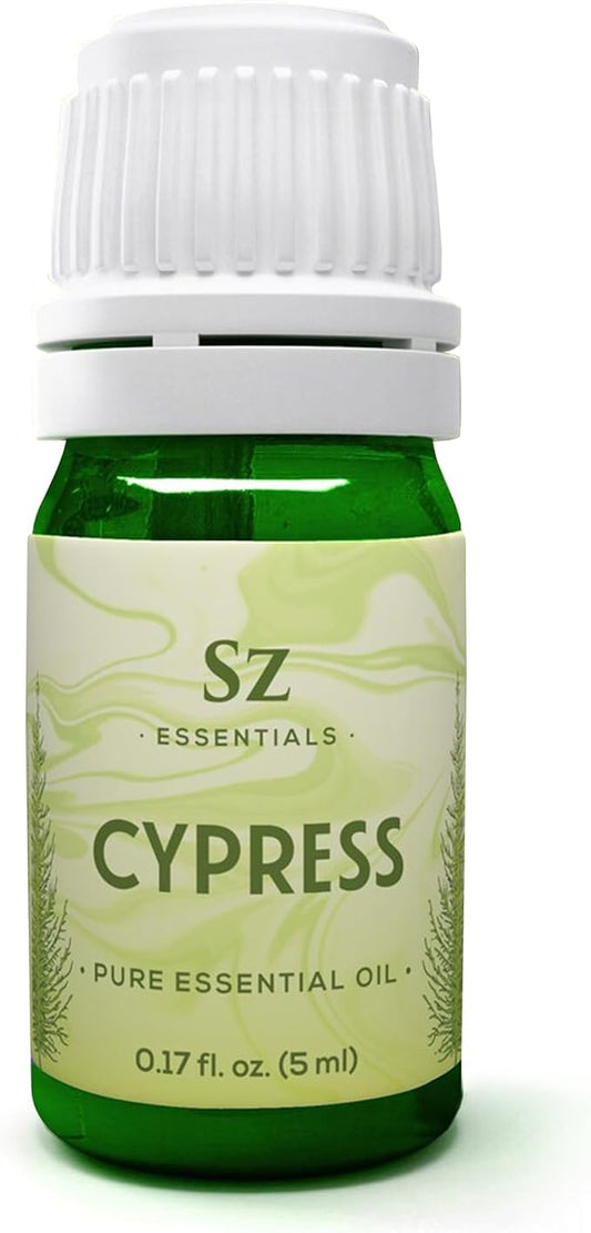 Cypress Essential Oil (Cupressus sempervirens) - 100% Pure & Undiluted - Fresh Crisp & Woody Aroma with Overtones of Earth and Evergreen - Therapeutic Grade and Vegan - 0.17 oz (5ml)-VivaGrace Women