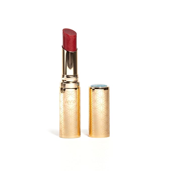 ieró Beauty Moonkissed Luminous PH Tinted Lip Balm w/Shea Butter & Vitamin E, Lip Care Moisturizer, Lip Plumper for Soft & Supple Lips, Paraben Free, Vegan, Sheer Red w/Copper-Red Shimmer-VivaGrace Women