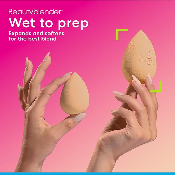 Beautyblender® | Nude Beige Beauty Blender Makeup Sponge, Super-Soft Foam Easily Blends Foundations, Powders & Creams, Made in USA, Reusable, Washable, Streak Free Application, Vegan, Cruelty Free-VivaGrace Women