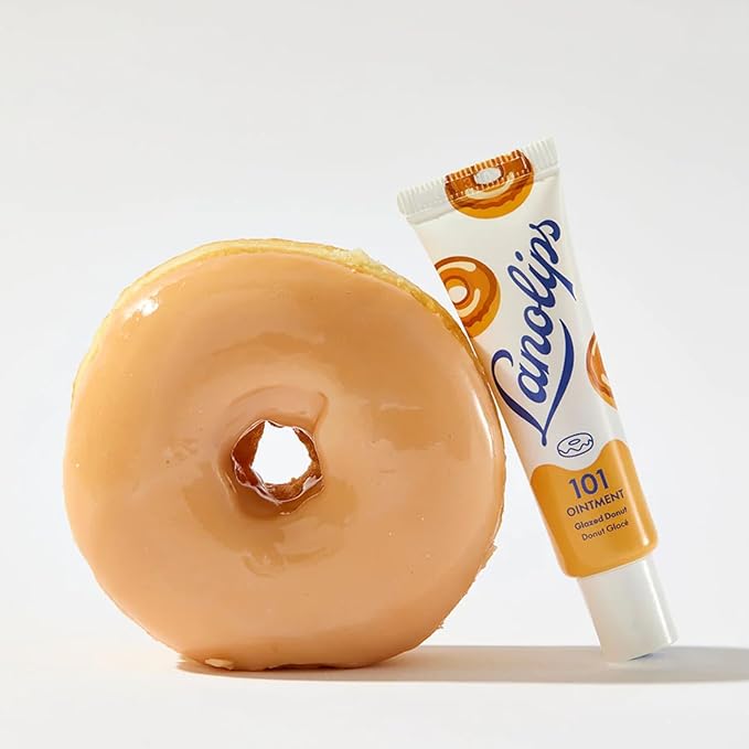 Lanolips 101 Delicious Glazed Donut - Lip Balm with Vitamin E Oil and Lanolin for Lip Hydration - Naturally Flavored Lanolin Lip Balm for Very Dry Lips - Dermatologist Tested (.35 Oz)-VivaGrace Women