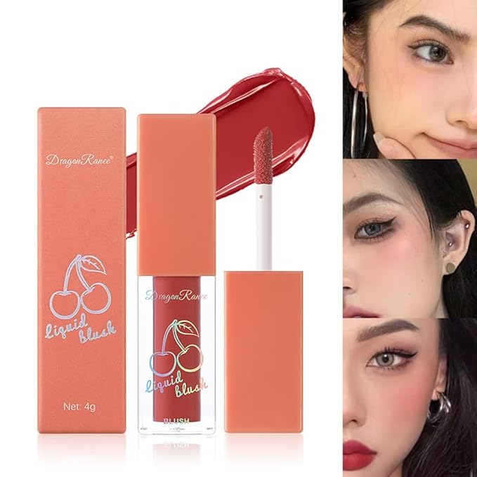 Liquid Blush 4Pcs Set Makeup for Cheeks Matte Finish Soft Cream, Flushed Cheeks, Vegan & Cruelty-free,Long-Wearing, Smudge Proof, Natural-Looking-VivaGrace Women