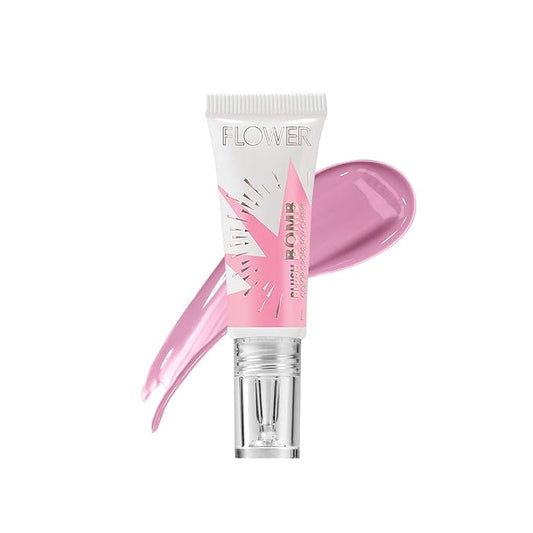 FLOWER Beauty By Drew Barrymore Liquid Blush Makeup Bomb Color Drops -Silky Lightweight Formula + Gel Cream Blush for Cheeks - Radiant + Glossy Finish - Buildable + Lightweight Formula - Cruelty-Free + Vegan (Bubbly)-VivaGrace Women