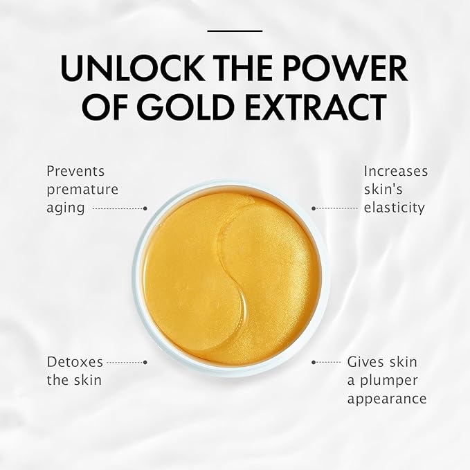 depology Restoring Hydrogel Under Eye Patch | 60 Patches | Brightening Caffeine Gold Pads for Dark Circles | Puffiness | Wrinkles | Refresh | Travel-VivaGrace Women