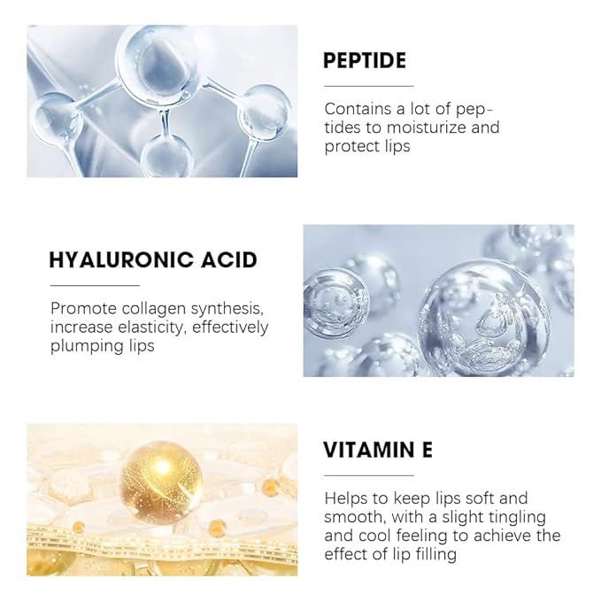 ibcccndc Lip Plumper gloss,Natural Lip Plumper,High Shine Lip Plumper,Lip Enhancer for Fuller,Sexy Lip Gloss,Shiny Lip Gloss For Girls and Women (3)-VivaGrace Women