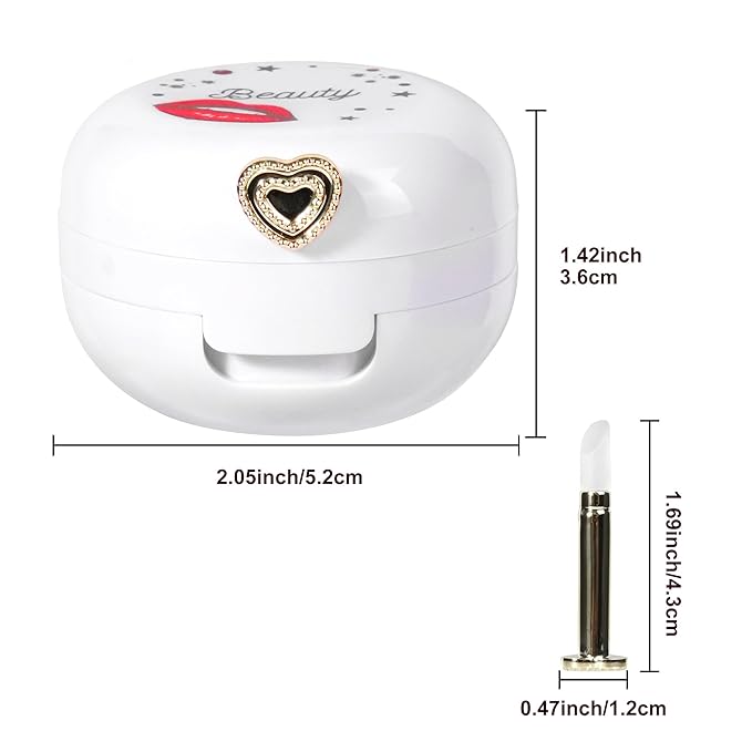 2 Pack Lip Balm Containers,Plastic Portable Empty Lip Balm Container with Mirror and Silicone Lip,Empty Lipstick Dispenser Box for Travel,Home-VivaGrace Women