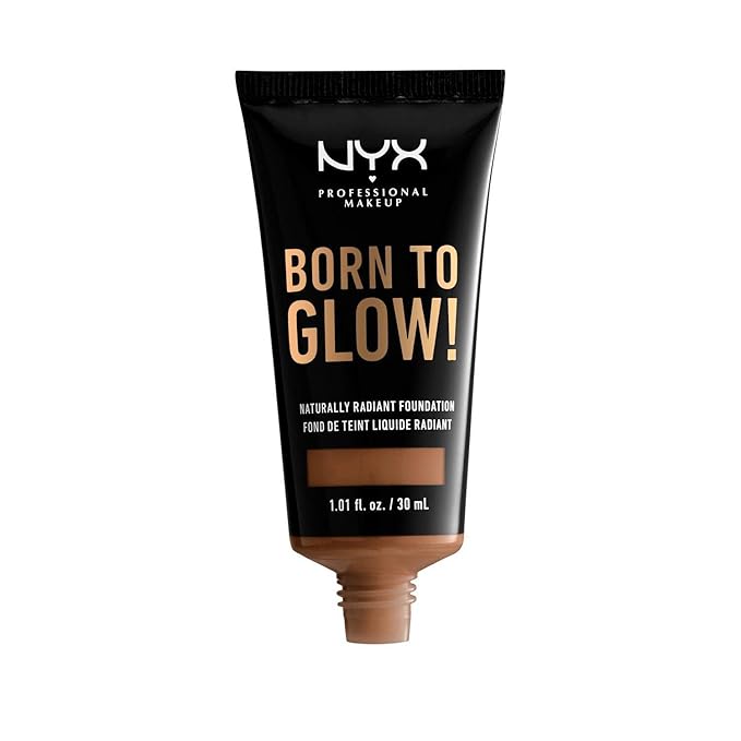 NYX PROFESSIONAL MAKEUP Born To Glow Naturally Radiant Foundation, Medium Coverage - Cappuccino-VivaGrace Women