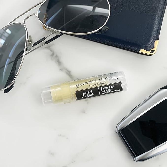 Pharmacopia Chamomile Tangerine Vegan Lip Elixir - Nourishing Vegan Herbal Lip Balm with 100% Natural and 70% Certified Organic Ingredients, 0.25 Oz, Pack of 3-VivaGrace Women