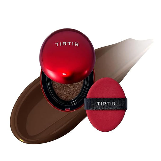 [*Mini Size*] TIRTIR Mask Fit Red Cushion Foundation | Full coverage, Weightless, Skin fit, Satin Glow Finish, Korean Makeup BB Foundation, beauty, Tattoo cover up, Buildable (#51N Fudge, 0.15 Fl Oz)-VivaGrace Women