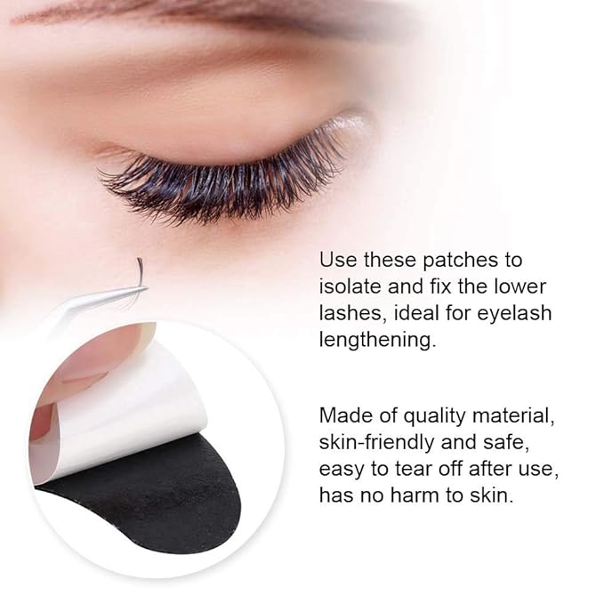 Under Eye Pads, 50 Pairs Eye Gel Pads, Eyelash Extension Pads for Eyelash Extensions Eye Mask Beauty Tool, Black-VivaGrace Women