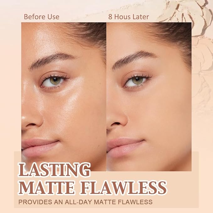 evpct Kaely Oil Control Pressed Face Powder, Get Smooth Flawless Fine Lines and Lightweight Finishing Foundation, Control Shine Long Lasting Waterproof Face Setting Powder Cosmetic, 12 Radiant Sand-VivaGrace Women