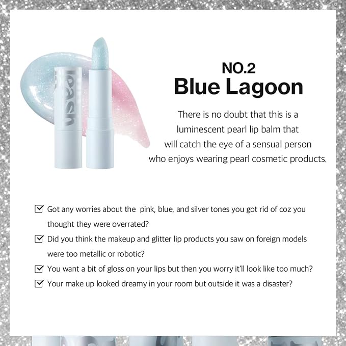 [UNLEASHIA] Glacier Vegan Lip Balm (NO.2 BLUE LAGOON)-VivaGrace Women