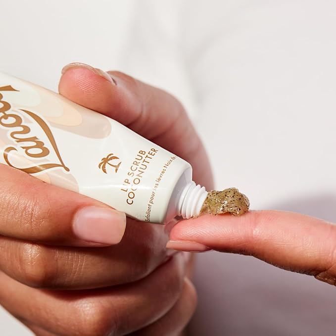 Lanolips Lip Scrub - Natural Lip Exfoliator Made with Lanolin, Vitamin E & Finely Ground Coconut Shells - Gentle Sugar Scrub for Healthy, Soft Lips - Coconutter (.35 oz)-VivaGrace Women