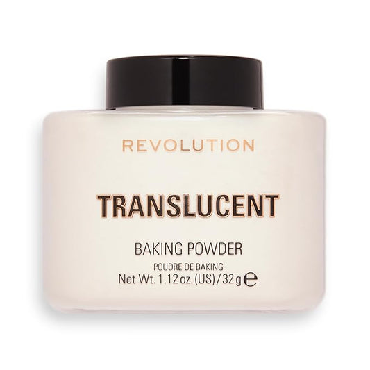 Revolution Beauty, Loose Baking Powder, Makeup Setting Powder, Long Lasting Coverage, Mattifies & Reduces Shine, Translucent, 1.13 Oz-VivaGrace Women