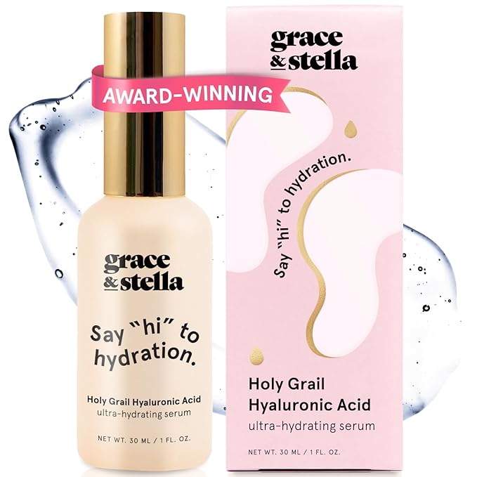 grace & stella Award Winning Hyaluronic Acid Serum (30ml/1 fl oz) Hydrating Hyaluronic Acid Serum for Face - Acido Hialuronico for Women - Remove Fine Lines, Wrinkles, Anti Aging - Vegan Skincare-VivaGrace Women