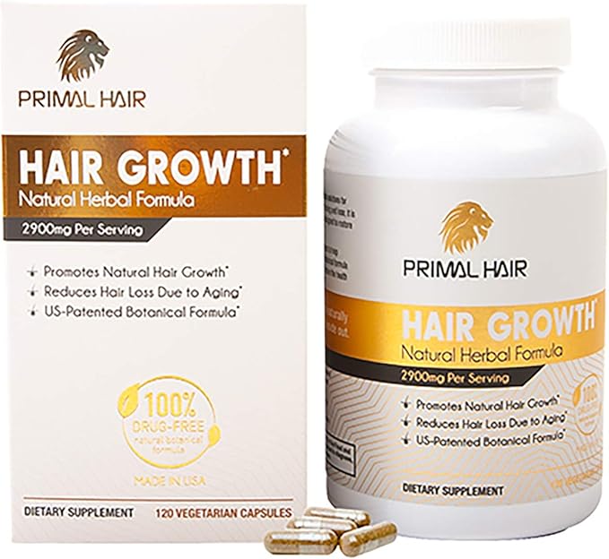 100% Natural Growth Treatment, Reduces Hair Loss, US Patented Formula Proven Effective for Men & Women, 100% Vegan Ingredients, Non-GMO, 30-Day Supply-VivaGrace Women