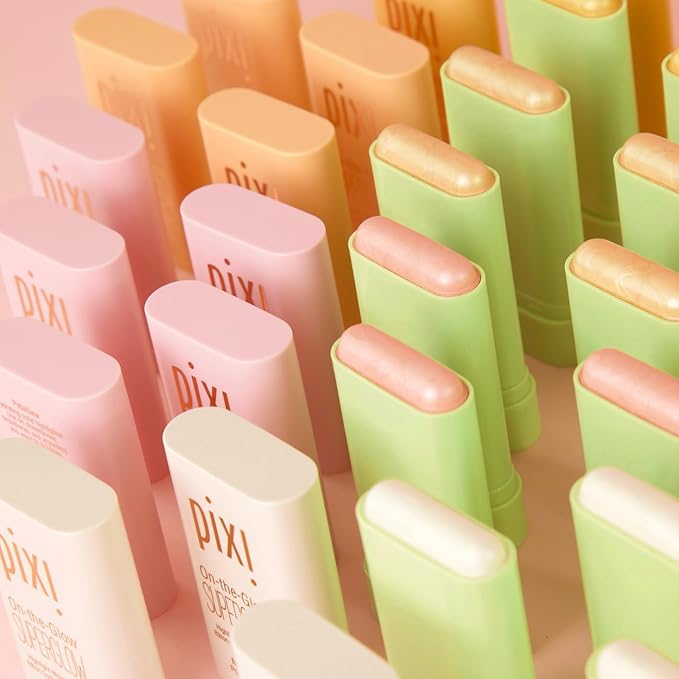 Pixi On-the-Glow SuperGlow - GlidedGold, Hydrating Gel-Cream Highlighter with Ginseng, Aloe Vera & Fruit Extracts, For Cheeks & Brow Bones, 19g / 0.6oz, Paraben-Free, Luminous Natural Highlight-VivaGrace Women