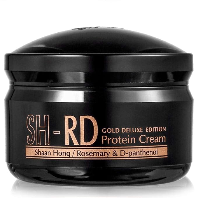 SH-RD Protein Cream Gold Deluxe Edition | Deep Conditioner for Dry Damaged Hair | Leave-In Hair Protein w/Rosemary & Gold Leaf | Repair Split Ends, Promote Shine - 2.71oz/80ml-VivaGrace Women