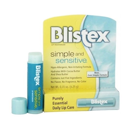 Blistex Moisturizers, Simple and Sensitive, Unflavored, 0.15 Oz (Pack of 24)-VivaGrace Women
