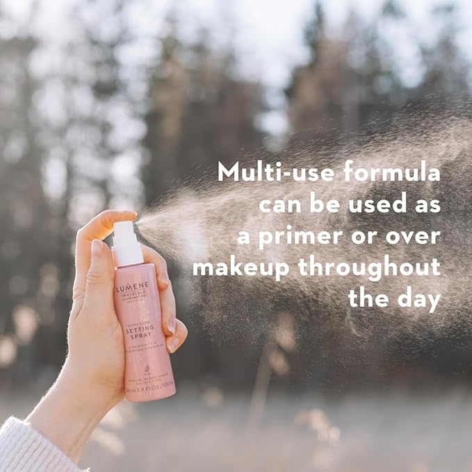 Lumene Invisible Illumination Dewy Glow Setting Spray - Facial Spray for All Skin Types - Makeup Primer & Dewy Setting Spray - Refreshing Face Mist (3.4 fl oz)-VivaGrace Women