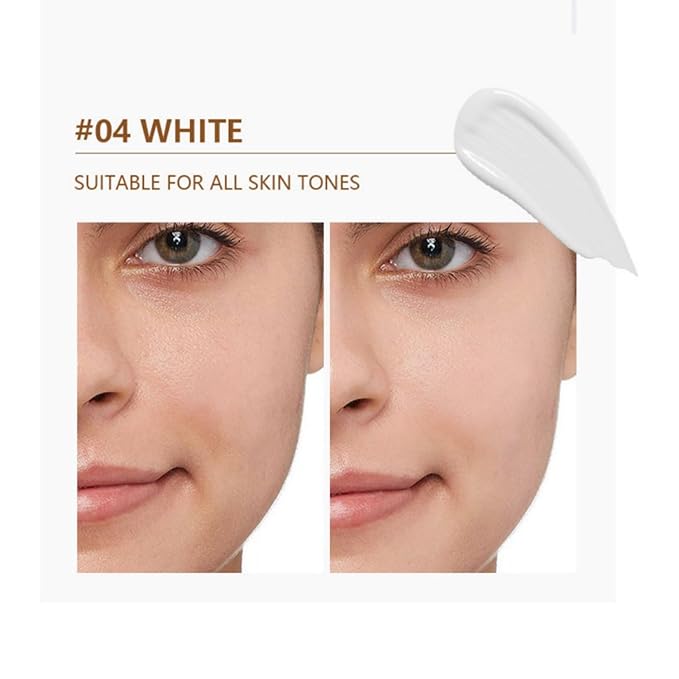 MAEPEOR Moisturizing Face Primer 4 Colors Long Lasting Matte Face Primer For Neutralizing Uneven Skin Tones & Brightening Complexion (04 White)-VivaGrace Women