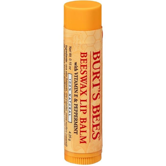 Burt's Bees Beeswax Lip Balm with Vitamin E & Peppermint 0.15 oz (Pack of 6)-VivaGrace Women