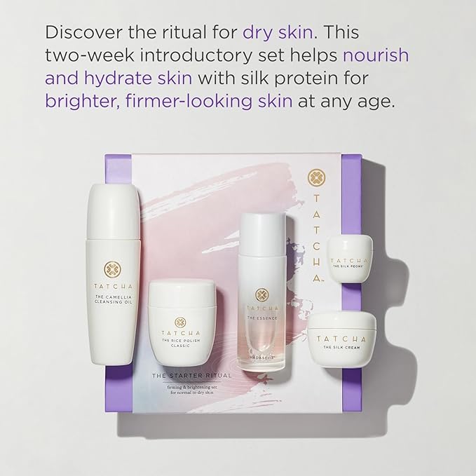 Tatcha The Starter Ritual Set - Nourishing for Combo to Dry Skin | 2 Week Introductory Set | $92 Value-VivaGrace Women