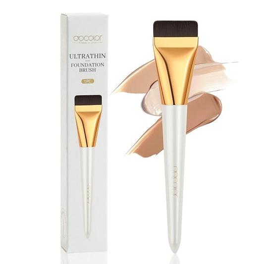 docolor Flat Foundation Brush for Liquid Makeup,Ultra Thin Liquid Foundation Brushes Premium Makeup Face Brush for Blending, Cream, Thin Foundation Brush Makeup Tool Face Foundation Flat Brush-VivaGrace Women