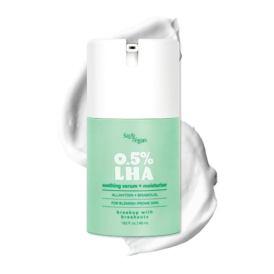 LHA Serum + Moisturizer | Hydrating, Moisturizing, Vegan Korean Skincare for Sensitive, Acne-Prone Skin (Facial Serum, 1.62 fl.oz)