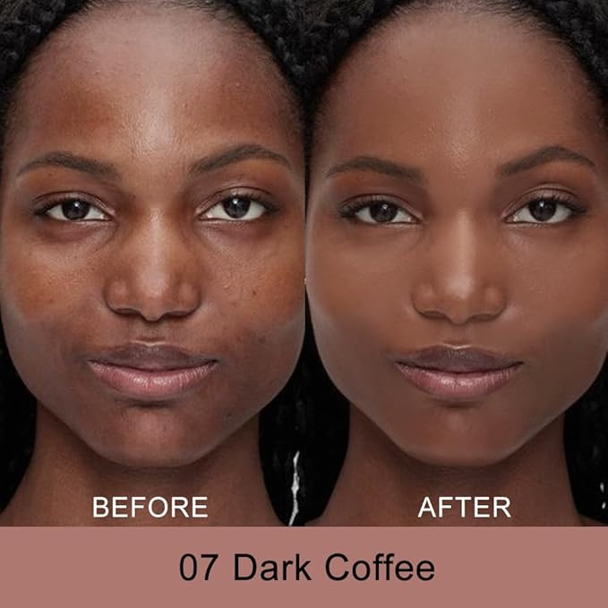 Kaely Color Correcting Concealer,Cream Pot Concealer Full Coverage,under Eye Concealer Palette for Conceals Dark Circles,Waterproof Foundation Face Makeup,07 Dark Coffee-VivaGrace Women