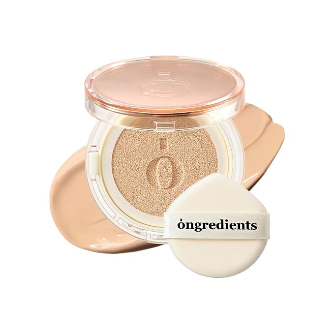 Skin Barrier Glow Cover Cushion, All-day Coverage, Glow Finish, Lightweight, Skincare-Like Texture, Non-cakey Makeup, Korean Cushion Foundation (#23W Sunlight, 0.15 oz)-VivaGrace Women