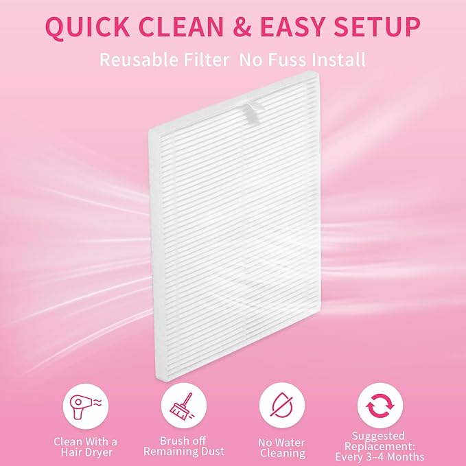 Missshine Nail Dust Collector with Adjustable Suction Power，Mini Vacuum Nail fan Dust Collector With Reusable Filter for Girls-VivaGrace Women