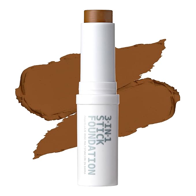 Ruby Kisses Natural Full Coverage 3-In-1 Stick Foundation. Easy to Apply, Hydrating, Lightweight, Long Lasting, Concealer and Contour Stick for Face Makeup (Warm Coconut)-VivaGrace Women