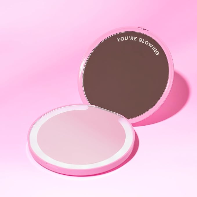 Glow Recipe Back to School Essentials Korean Skin Care Set - Watermelon Fine Mist, Dew Drops, PHA Facial Toner, Pink Juice Moisturizer, Strawberry Blur Drops, Glossy Balm & Compact Mirror (7 Count)-VivaGrace Women