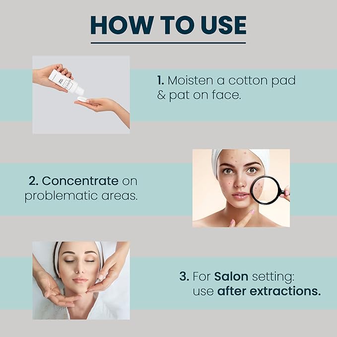 Skin Care Acne Treatment Toner - 10% Azelaic Acid, 2% Salicylic Acid, Tea Tree Oil Clean and Clear Acne Serum, Rosacea Treatment for Face, Reduces Blackhead | 4oz-VivaGrace Women