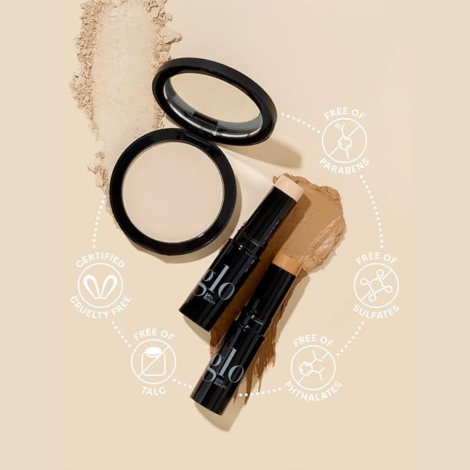Glo Skin Beauty Luminous Liquid Mineral Foundation Makeup with SPF 18 (Brûlée) - Improves Uneven Skin Tone, Smooths & Corrects Imperfections, Sheer to Medium Coverage, Dewy Finish-VivaGrace Women